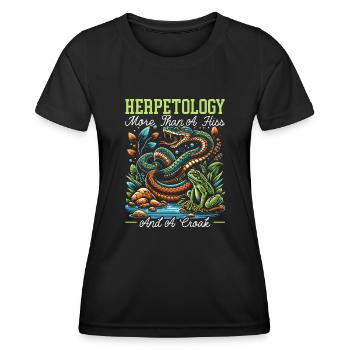 Herpetology Reptile Lovers Snakes Lizards - Women's Functional T-Shirt - black - Front - AI Model Female 172 light (172cm)