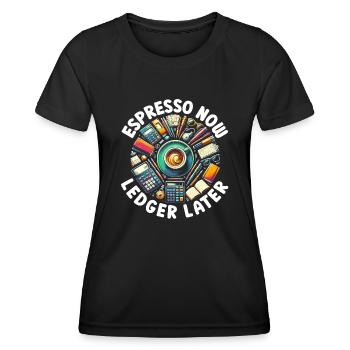 Accountant Controller Accounting Coffee - Women's Functional T-Shirt - black - Front - AI Model Female 172 light (172cm)