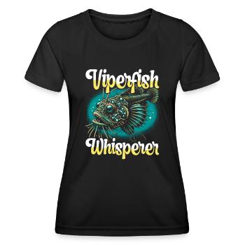 Creepy, Deep Sea, Viperfish, Angler, Marine Biologist - Women's Functional T-Shirt - black - Front - AI Model Female 172 light (172cm)