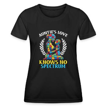 Autism Aunt Best Aunt Ever - Women's Functional T-Shirt - black - Front - AI Model Female 172 light (172cm)