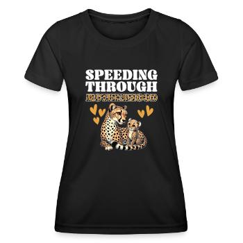 Mother's Day Cheetah Lover Maternity Best - Women's Functional T-Shirt - black - Front - AI Model Female 172 light (172cm)