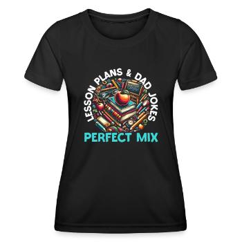 Vaterschaft Schul-Lehrers Zum Vatertag - Frauen Funktions-T-Shirt - Schwarz - Vorne - AI Model Female 172 light (172cm)