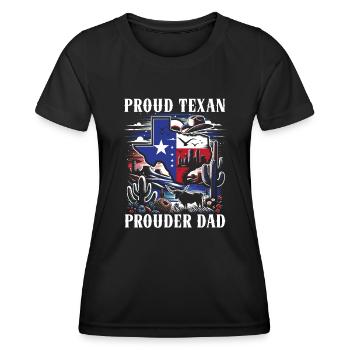 Father's Day Texan Daddy Texas Fatherhood - Women's Functional T-Shirt - black - Front - AI Model Female 172 light (172cm)
