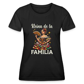 Fête des Mères Racines espagnoles Maman Maternité - T-shirt sport Femme - noir - Devant - AI Model Female 172 light (172cm)