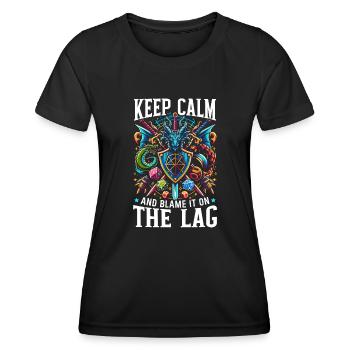 Rpg gamer gaming video game role-playing game - Women's Functional T-Shirt - black - Front - AI Model Female 172 light (172cm)