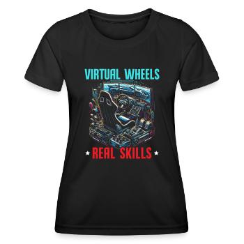 Sim Racing Sirm Racer Racing Simulation Simracing - T-shirt sport Femme - noir - Devant - AI Model Female 172 light (172cm)
