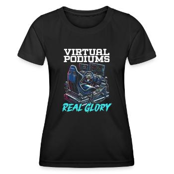 Sim Racing Sirm Racer Racing Simulation Simracing - T-shirt sport Femme - noir - Devant - AI Model Female 172 light (172cm)