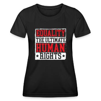 Gleichberechtigung Lgbt Schwule Lesben Transgender - Frauen Funktions-T-Shirt - Schwarz - Vorne - AI Model Female 172 light (172cm)