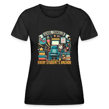 Schulberater Job Arbeit Berufsberatung - Frauen Funktions-T-Shirt - Schwarz - Vorne - AI Model Female 172 light (172cm)