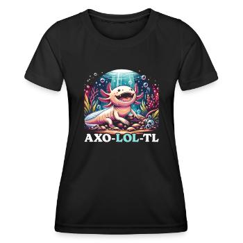 Kawaii Axolotl Walking Fish Mexican - Women's Functional T-Shirt - black - Front - AI Model Female 172 light (172cm)