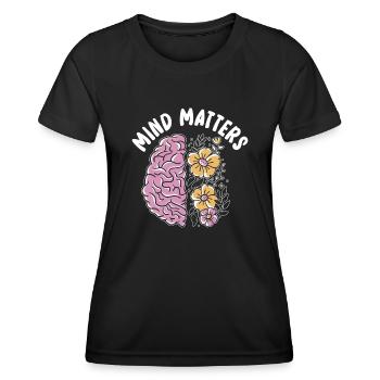 mental health awareness, - Women's Functional T-Shirt - black - Front - AI Model Female 172 light (172cm)