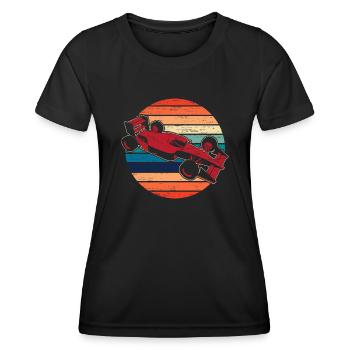 Passionné de course, amateur de course automobile, coureur automobile - T-shirt sport Femme - noir - Devant - AI Model Female 172 light (172cm)
