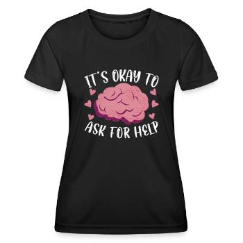Mental Health Awareness - Women's Functional T-Shirt - black - Front - AI Model Female 172 light (172cm)