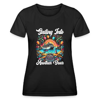 Cruise Ship Cruise Boat Trip - Women's Functional T-Shirt - black - Front - AI Model Female 172 light (172cm)