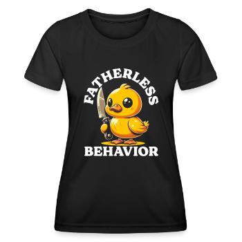funny chick humor sarcasm chickens hens - Women's Functional T-Shirt - black - Front - AI Model Female 172 light (172cm)