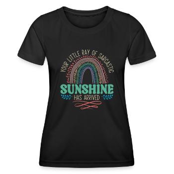 Ihr Kleiner Sarkastischer Sonnenstrahl Ist Da - Frauen Funktions-T-Shirt - Schwarz - Vorne - AI Model Female 172 light (172cm)