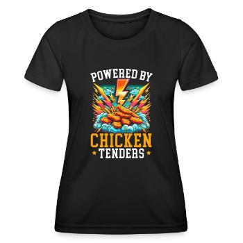 Chicken Fast Food Lover Hähnchen - Frauen Funktions-T-Shirt - Schwarz - Vorne - AI Model Female 172 light (172cm)
