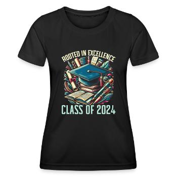 Black graduation african american class of 2024 - Women's Functional T-Shirt - black - Front - AI Model Female 172 light (172cm)