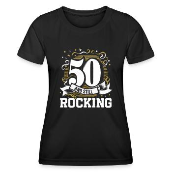 50th Birthday Party Bday Fiftieth Birthday - Women's Functional T-Shirt - black - Front - AI Model Female 172 light (172cm)