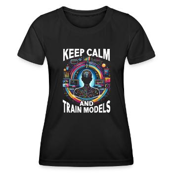 Künstliche Intelligenz, Ki, Maschinelles Lernen - Frauen Funktions-T-Shirt - Schwarz - Vorne - AI Model Female 172 light (172cm)