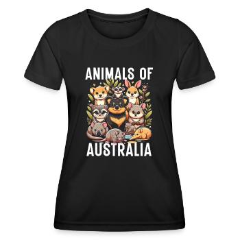 Dingo-liebhaber Westaustralien-tier-hundedingos - Frauen Funktions-T-Shirt - Schwarz - Vorne - AI Model Female 172 light (172cm)