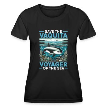 Espèces en voie de disparition, amoureux des animaux, bien-être animal - T-shirt sport Femme - noir - Devant - AI Model Female 172 light (172cm)