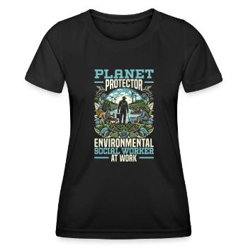 Sozialarbeiter Beruf Beruf Sozial - Frauen Funktions-T-Shirt - Schwarz - Vorne - AI Model Female 172 light (172cm)