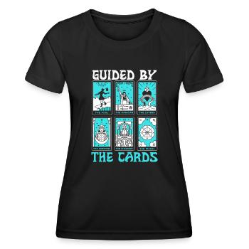 Tarotkartenleser, Kartomantien-enthusiast, - Frauen Funktions-T-Shirt - Schwarz - Vorne - AI Model Female 172 light (172cm)