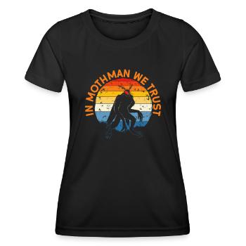 Mothman Lover Mythical Creature Cryptozoology - Women's Functional T-Shirt - black - Front - AI Model Female 172 light (172cm)