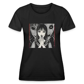 Vêtements occultes Mode gothique occulte - T-shirt sport Femme - noir - Devant - AI Model Female 172 light (172cm)
