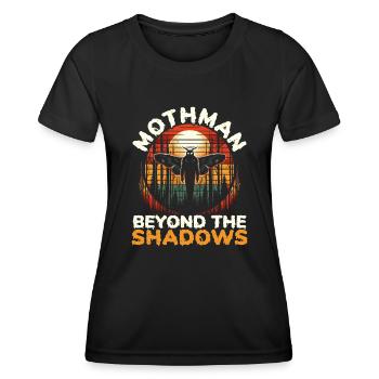 Mothman Lover Mythical Creature Cryptozoology - Women's Functional T-Shirt - black - Front - AI Model Female 172 light (172cm)