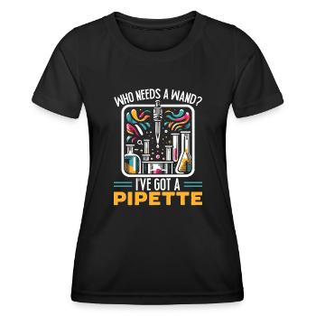 Lustiger Laborant Biotechnologe Biologe - Frauen Funktions-T-Shirt - Schwarz - Vorne - AI Model Female 172 light (172cm)