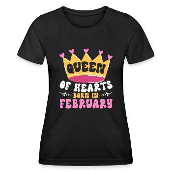Joyeux anniversaire, célébration de la fête de l’anniversaire, - T-shirt sport Femme - noir - Devant - AI Model Female 172 light (172cm)