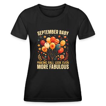 Happy Birthday, Celebrating Bday Party, - Women's Functional T-Shirt - black - Front - AI Model Female 172 light (172cm)