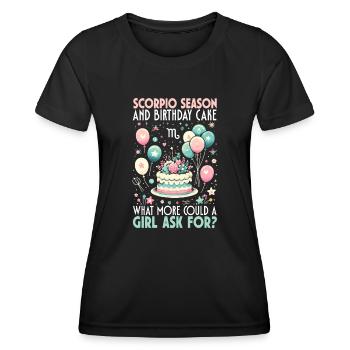 Happy Birthday, Celebrating Bday Party, - Women's Functional T-Shirt - black - Front - AI Model Female 172 light (172cm)