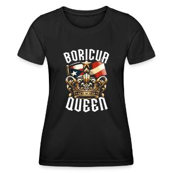 Puerto Rico Flagge Land Nationalität Pr Boricua - Frauen Funktions-T-Shirt - Schwarz - Vorne - AI Model Female 172 light (172cm)