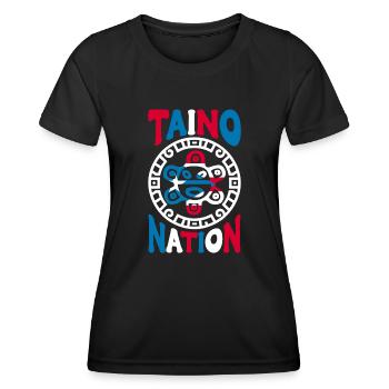 Puerto Rico Flagge Land Nationalität Pr Boricua - Frauen Funktions-T-Shirt - Schwarz - Vorne - AI Model Female 172 light (172cm)