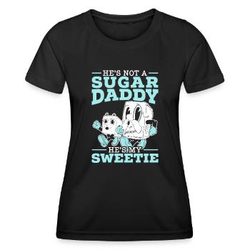 Drôle Cougar Petite amie, Drôle Déclaration Humour - T-shirt sport Femme - noir - Devant - AI Model Female 172 light (172cm)