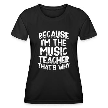 Music Teacher Music School Musician Musical - Women's Functional T-Shirt - black - Front - AI Model Female 172 light (172cm)