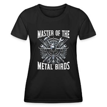 Aircraft mechanic aircraft engineering - Women's Functional T-Shirt - black - Front - AI Model Female 172 light (172cm)