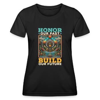 Indianischer Cherokee-apache-stamm Indianer - Frauen Funktions-T-Shirt - Schwarz - Vorne - AI Model Female 172 light (172cm)