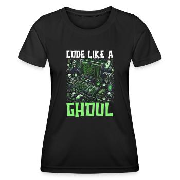 Funny Halloween Costume Computer Gamer - Women's Functional T-Shirt - black - Front - AI Model Female 172 light (172cm)