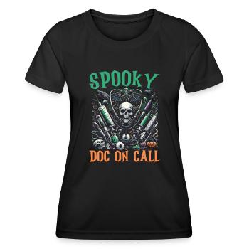 Costume d'Halloween drôle pour docteur docteur - T-shirt sport Femme - noir - Devant - AI Model Female 172 light (172cm)
