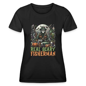 Lustiges Halloween-kostüm Für Fischer - Frauen Funktions-T-Shirt - Schwarz - Vorne - AI Model Female 172 light (172cm)
