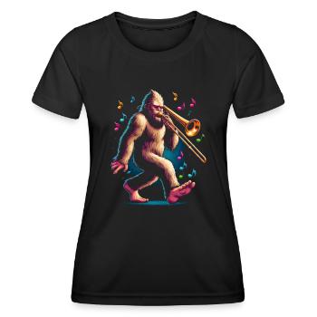 Tromboniste Musicien Trombone Musical - T-shirt sport Femme - noir - Devant - AI Model Female 172 light (172cm)