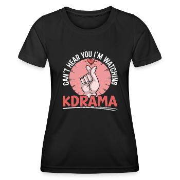 Lustiges Kdrama Koreanisches Drama K-drama - Frauen Funktions-T-Shirt - Schwarz - Vorne - AI Model Female 172 light (172cm)