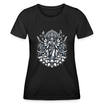 Navratri et Dussehra Déesse Durga Puja Hindu - T-shirt sport Femme - noir - Devant - AI Model Female 172 light (172cm)