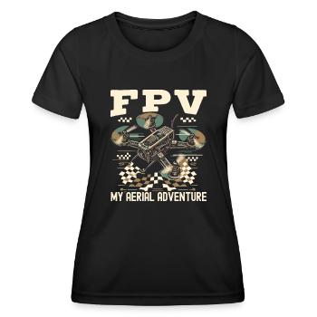 Fpv-drohnenpilot - Frauen Funktions-T-Shirt - Schwarz - Vorne - AI Model Female 172 light (172cm)