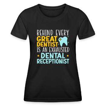 Dental Assistant Job Dentistry Dental Assistant - Women's Functional T-Shirt - black - Front - AI Model Female 172 light (172cm)