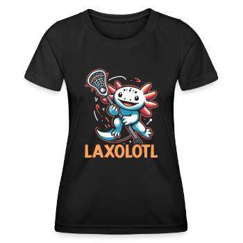 Lacrosse-spieler Lax Trainer Sport - Frauen Funktions-T-Shirt - Schwarz - Vorne - AI Model Female 172 light (172cm)